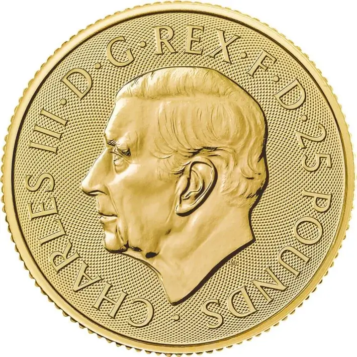 2024 Great Britain Gold St George and the Dragon £25 - 1/4 oz - BU #3