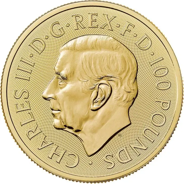 2024 Great Britain Gold Tudor Beasts Tudor Dragon £100 1 oz - Tube of 10 #4