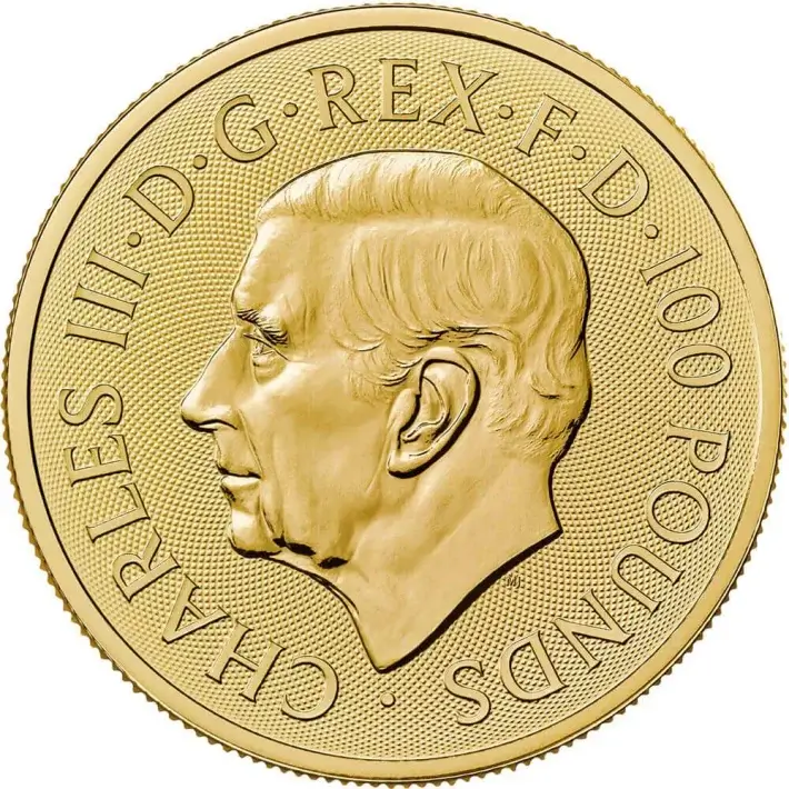 2024 Great Britain Gold Tudor Beasts Seymour Unicorn £100 - 1 oz - BU #3