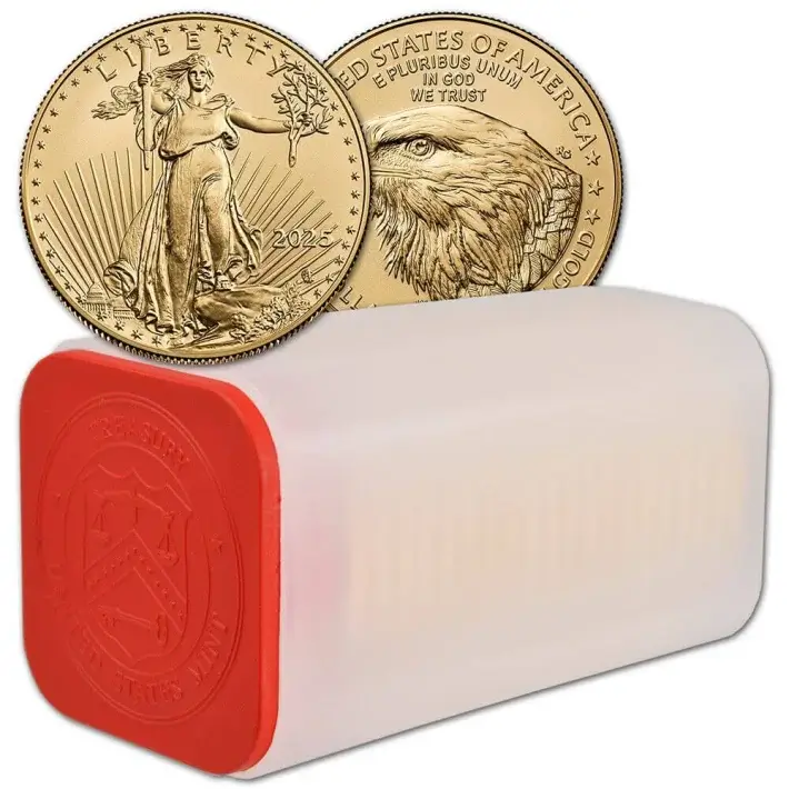 2025 American Gold Eagle 1 oz $50 1 Roll Twenty 20 BU Coins in Mint Tube #1
