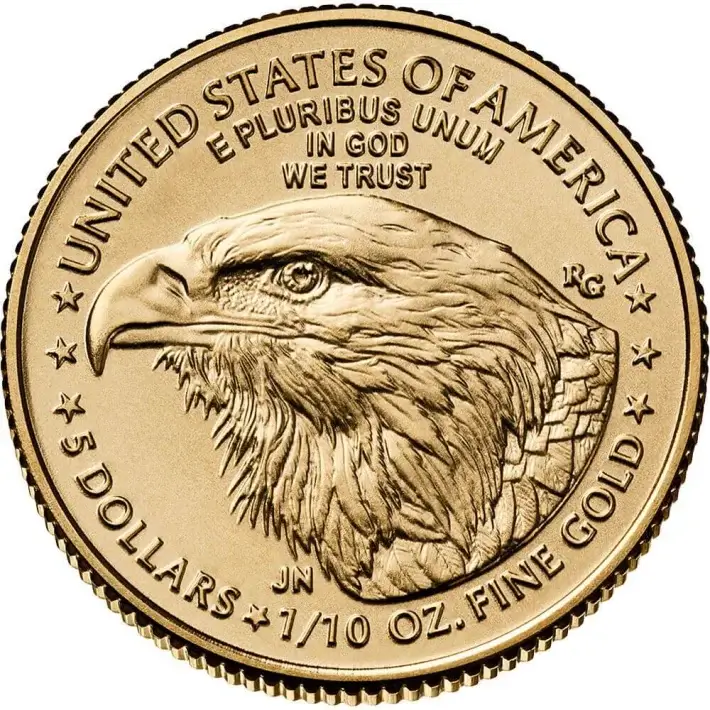 2025 American Gold Eagle 1/10 oz $5 - BU #2