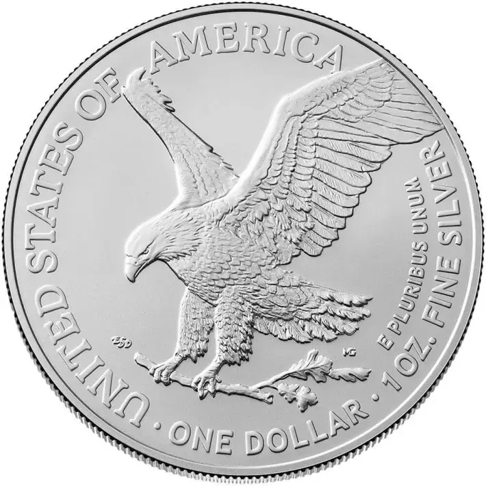 2025 American Silver Eagle 1 oz $1 - BU - Five 5 Coins #3