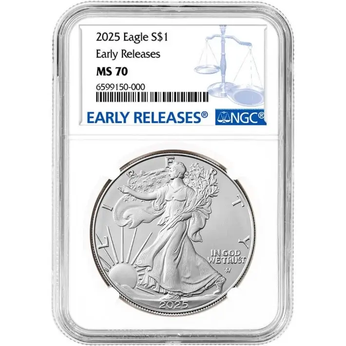 2025 American Silver Eagle - NGC MS70 Early Releases #1