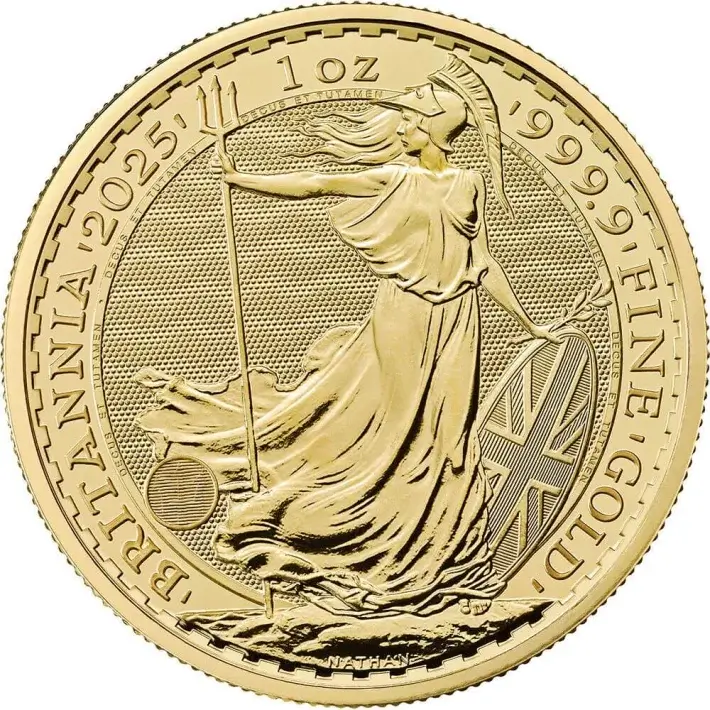 2025 Great Britain Gold Britannia £100 1 oz BU Tube of Ten 10 Coins #3