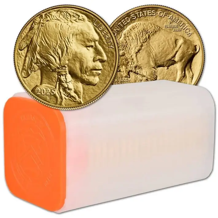 2025 American Gold Buffalo 1 oz $50 - BU - 1 Roll - 20 Coins in Mint Tube #1