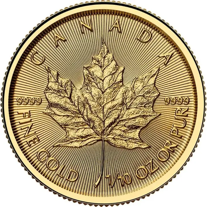 2025 Canada Gold Maple Leaf 1/10 oz $5 - BU - Sheet of Twenty 20 Coins #3