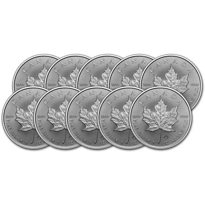 2025 Canada Silver Maple Leaf - 1 oz - $5 - BU - Ten 10 Coins #1