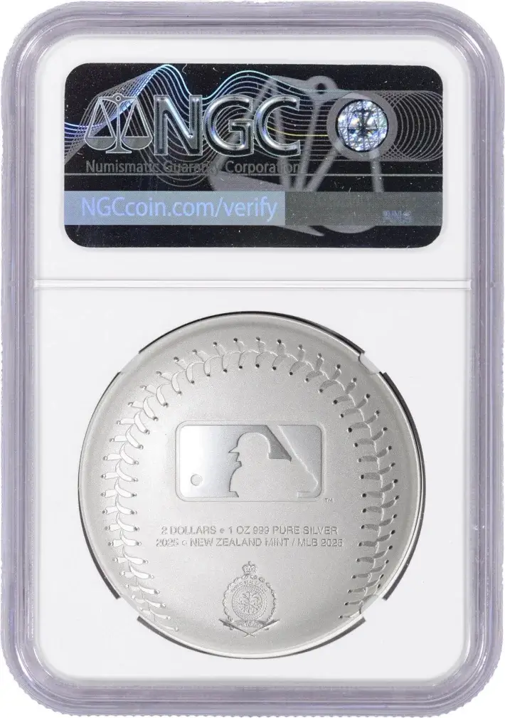 2025 Niue Silver MLB Boston Red Sox Colorized Reverse Proof 1 oz $2 NGC PF70 #2