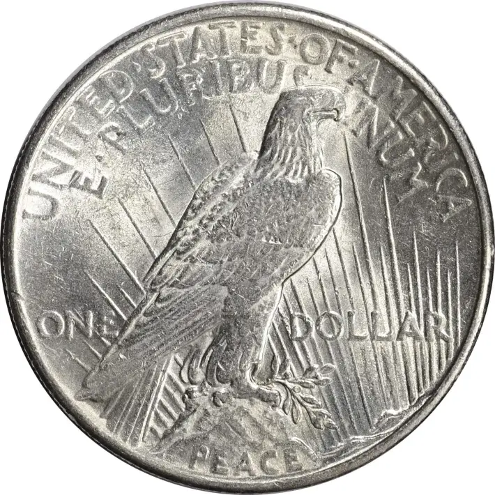 1925 US Peace Silver Dollar $1 - AU - Roll of 20 Coins #2