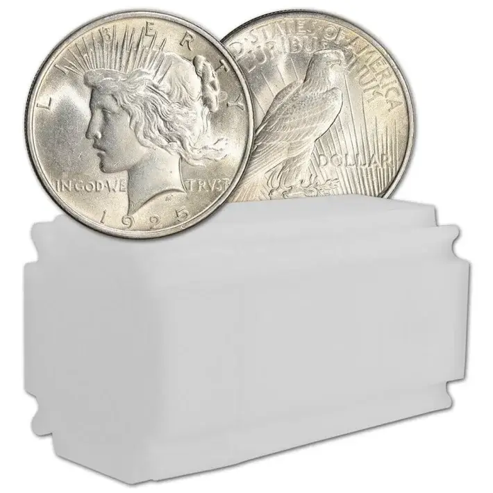 1925 Peace Silver Dollar Coin $1 - BU - Roll of 20 #1