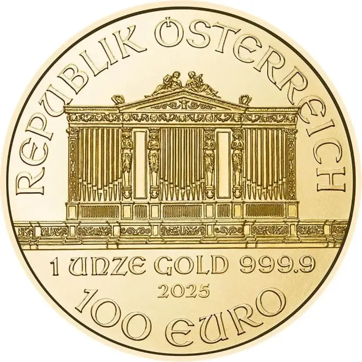 2025 Austria Gold Philharmonic 1 oz 100 Euro - BU #2