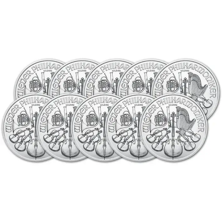 2025 Austria Silver Philharmonic 1 oz 1.5 Euro - BU - Ten 10 Coins #1