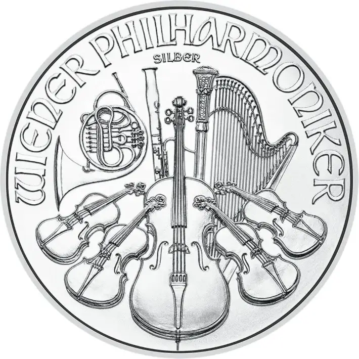 2025 Austria Silver Philharmonic 1 oz 1.5 Euro - 1 Roll 20 BU Coins in Mint Tube #3