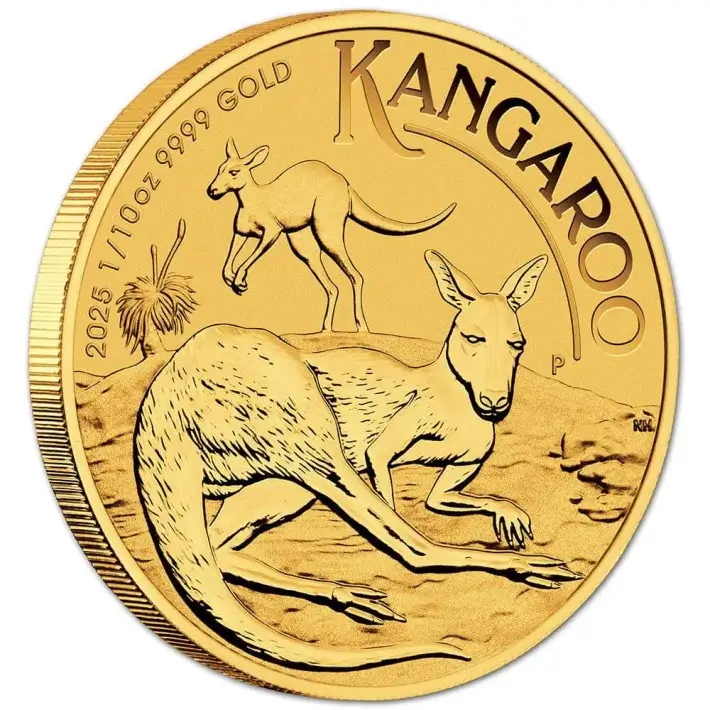 2025 P Australia Gold Kangaroo - 1/10 oz - $15 - BU #3