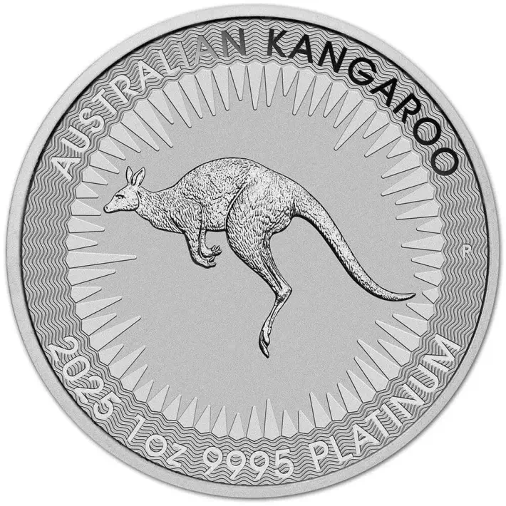 2025 P Australia Platinum Kangaroo 1 oz $100 - BU #1