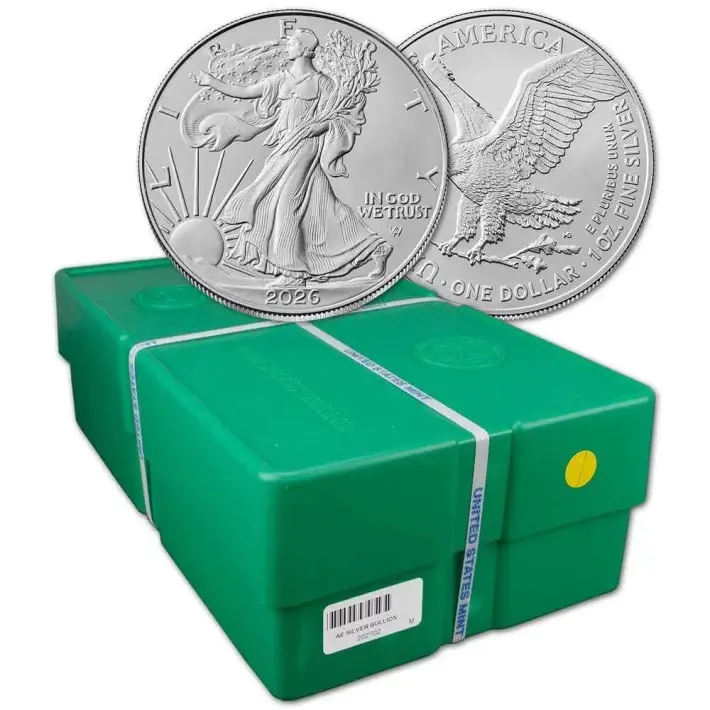 2026 American Silver Eagle 1 oz $1 - BU - Sealed 500 Coin Monster Box #1