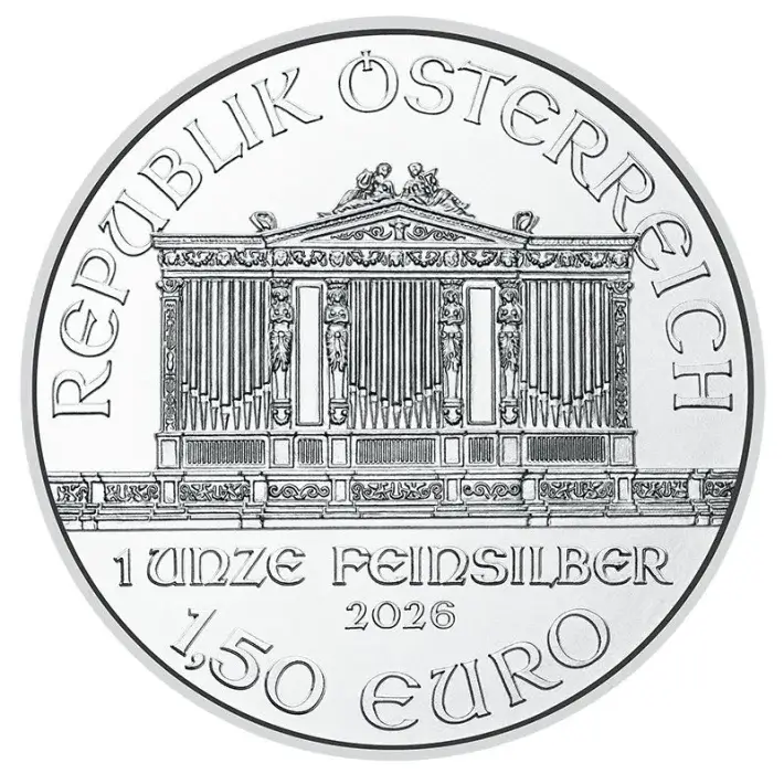 2026 Austria Silver Philharmonic 1 oz 1.5 Euro - BU #1