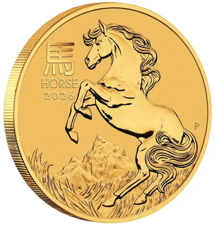 2026 P Australia Gold Lunar Series III Year of the Horse 1/20 oz $5 - BU #1