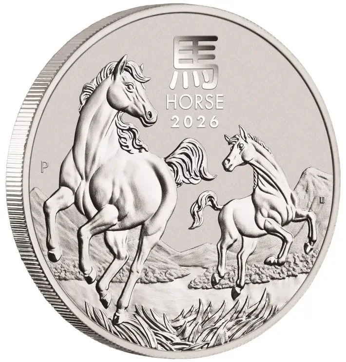 2026 P Australia Silver Lunar Series III Year of the Horse 2 oz $2 - BU #1