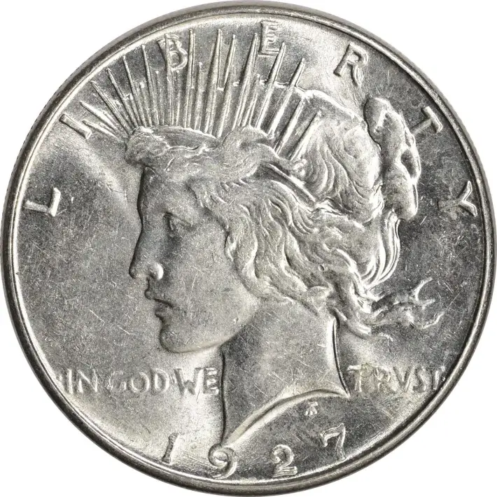1927 S US Peace Silver Dollar $1 - AU #1