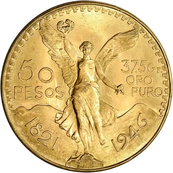 1946 Mexico Gold 50 Pesos - Average Circulated - 1.2056 oz #1