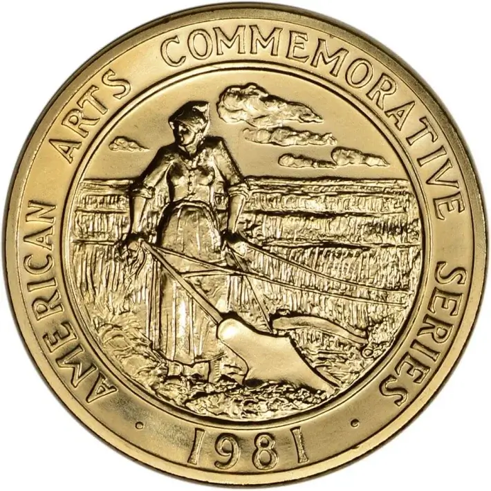 1981 US Gold 1/2 oz American Arts Commemorative Medal - Willa Cather - BU #2
