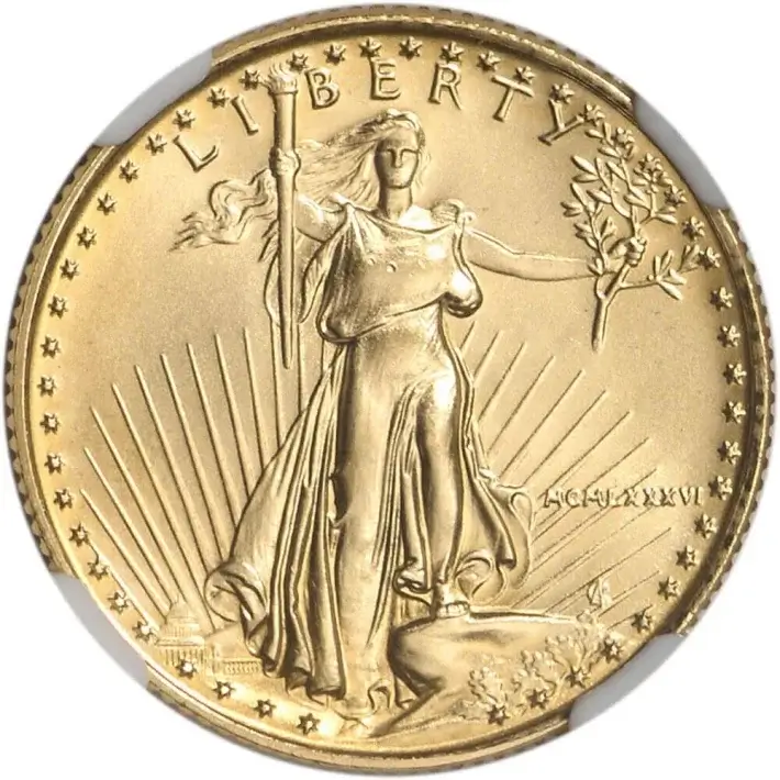 1986 American Gold Eagle Coin 1/4 oz $10 - NGC MS69 #2