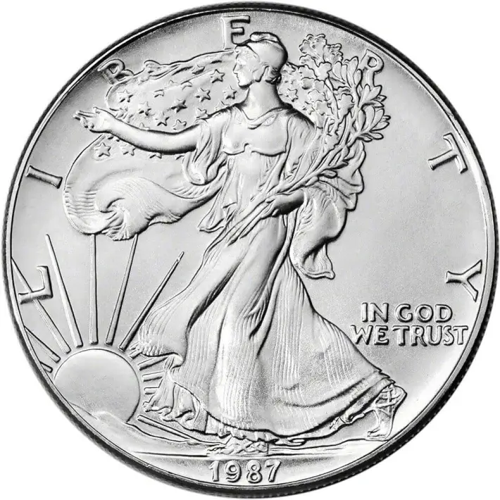 1987 American Silver Eagle - 1 Roll - Twenty 20 BU Coins in Mint Tube #3