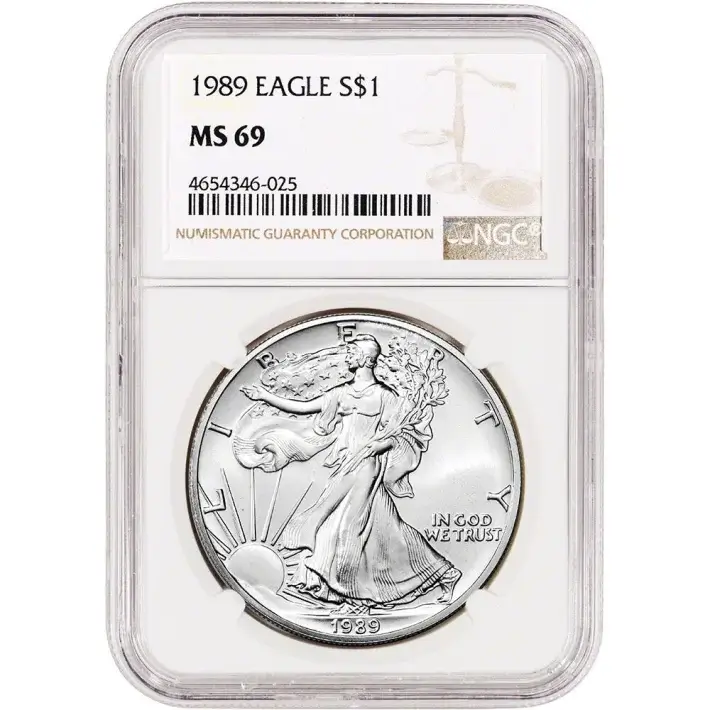 1989 American Silver Eagle Coin - NGC MS69 #1