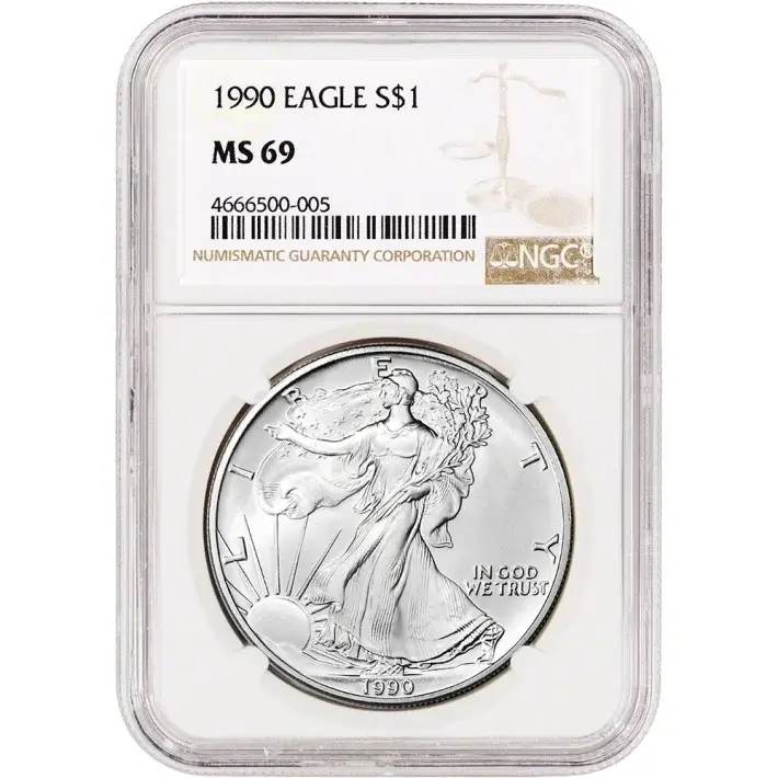 1990 American Silver Eagle Coin - NGC MS69 #1