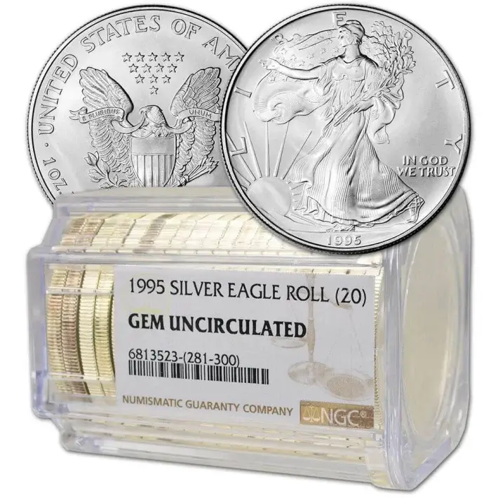 Roll of 20 - 1995 American Silver Eagle - NGC Gem Uncirculated #1
