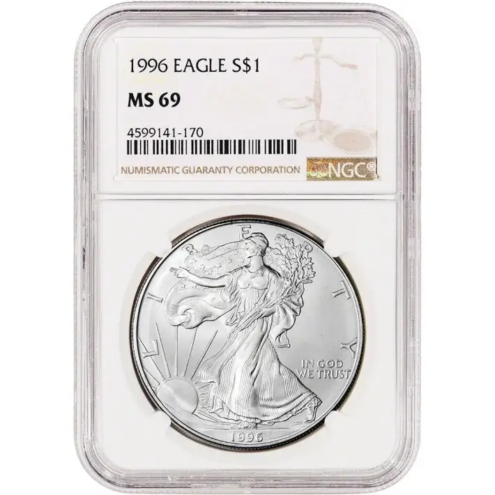 1996 American Silver Eagle Coin - NGC MS69 #1