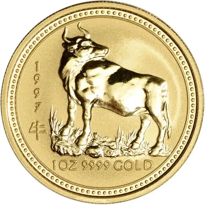 1997 Australia Gold Lunar Series I Year of the Ox 1 oz $100 - BU #1