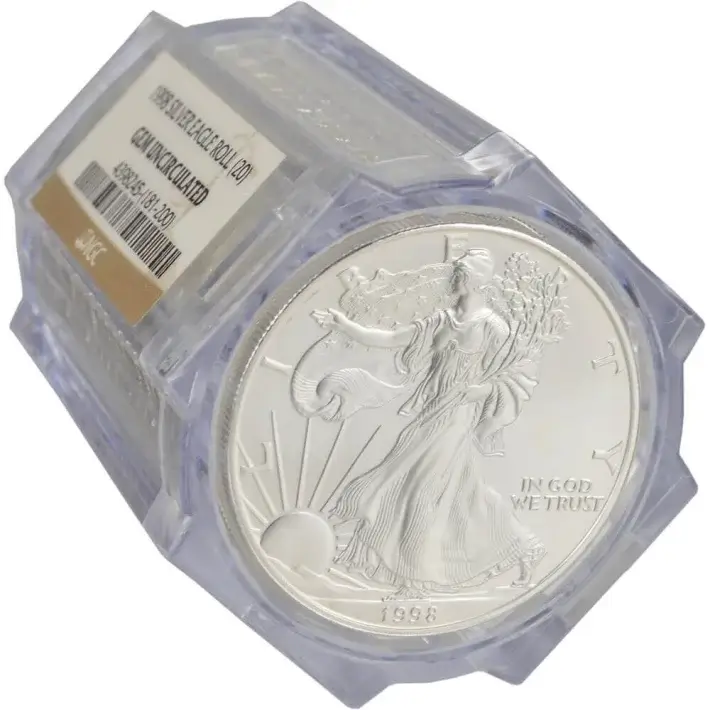 Roll of 20 - 1998 American Silver Eagle - NGC Gem Uncirculated #2