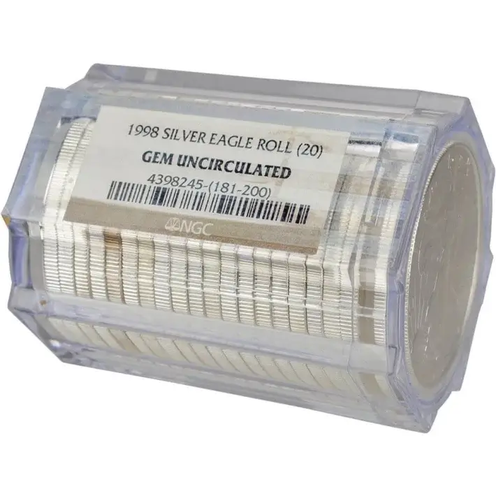 Roll of 20 - 1998 American Silver Eagle - NGC Gem Uncirculated #1