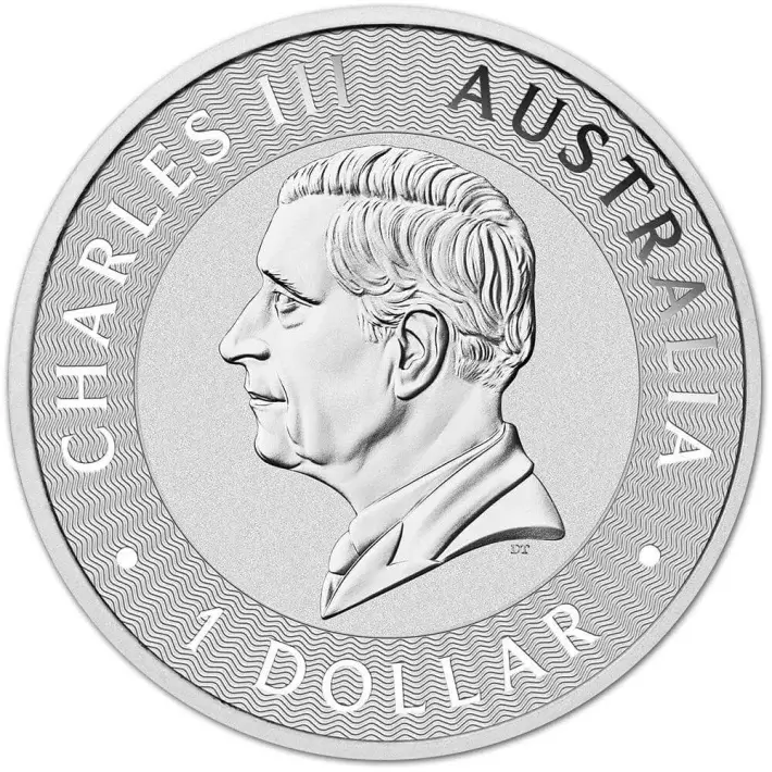 Australia Silver Kangaroo 1 oz $1 - Random Date - BU Tube of 20 Coins #3