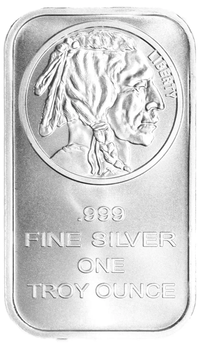 1 oz. SilverTowne Silver Bar - Buffalo Design - 999 Fine #1