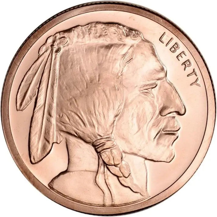 5 oz Golden State Mint Copper Round Buffalo .999 Fine #1