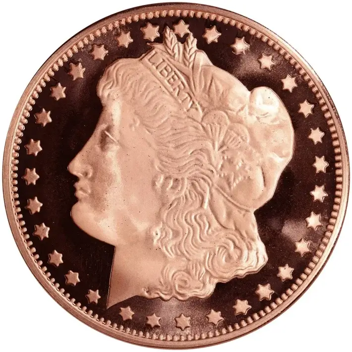 5 oz. Highland Mint Copper Round .999 Fine - Morgan #3