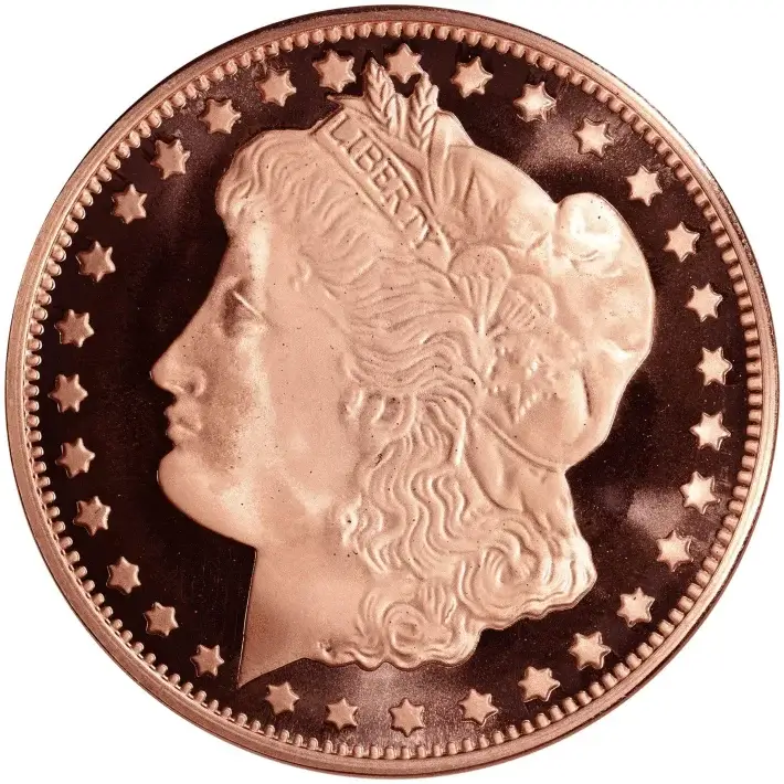 5 oz. Highland Mint Copper Round .999 Fine - Morgan #1