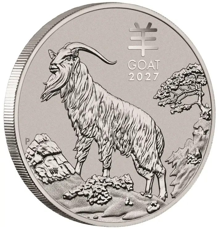 2027 P Australia Platinum Lunar Series III Year of the Goat 1 oz $100 - BU #1