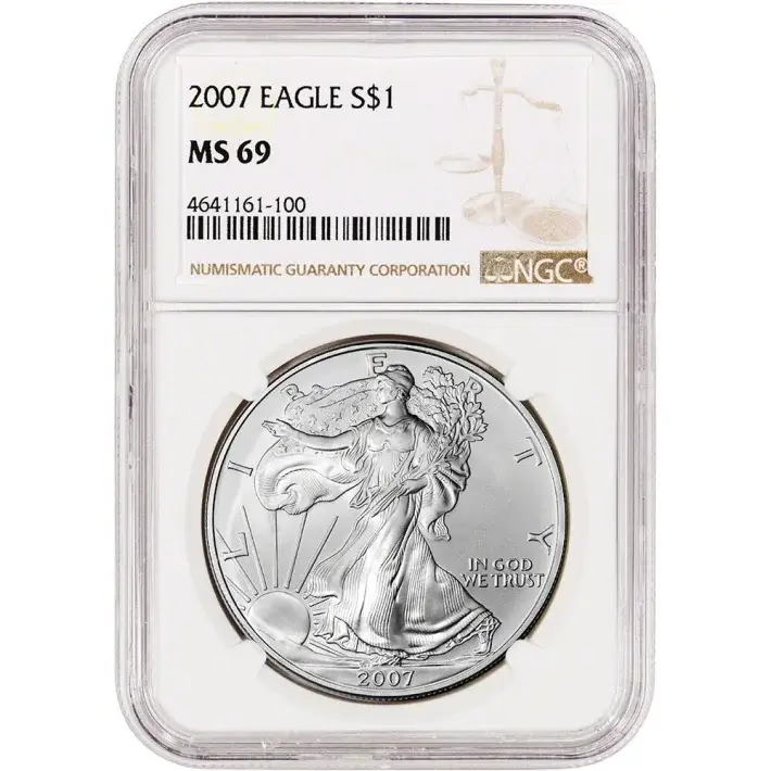 2007 American Silver Eagle Coin - NGC MS69 #1