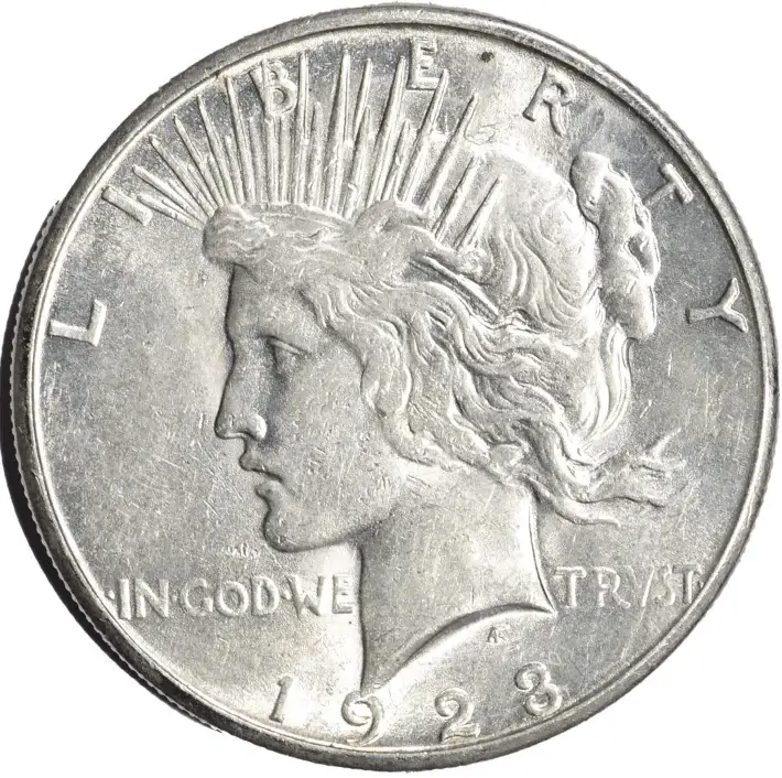 1923 S US Peace Silver Dollar $1 - AU #1