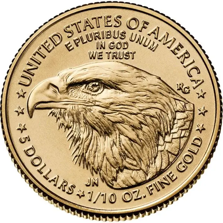 2024 American Gold Eagle 1/10 oz $5 - 1 Roll Fifty 50 BU Coins in Mint Tube #3