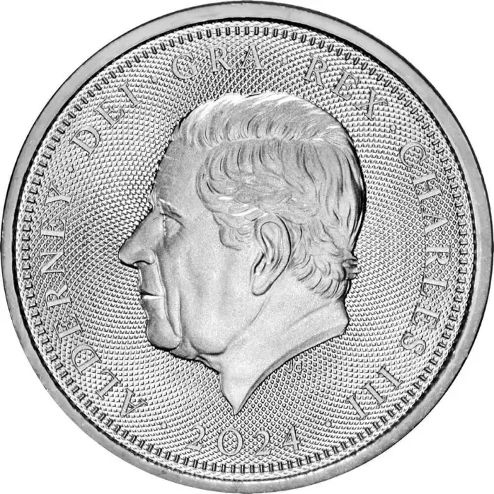 2024 Alderney Silver D-Day 80th Anniversary 1 oz £1 - BU #2