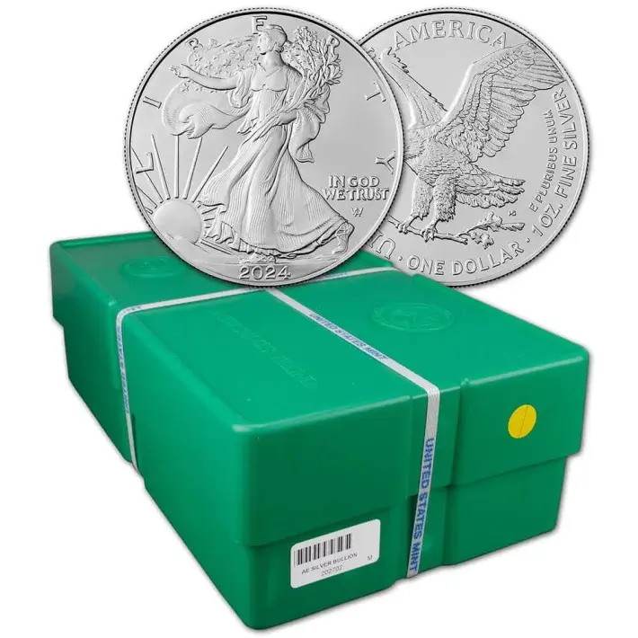 2024 American Silver Eagle 1 oz $1 - BU - Sealed 500 Coin Monster Box #1