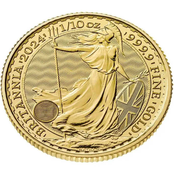 2024 Great Britain Gold Britannia £10 1/10 oz - BU #2