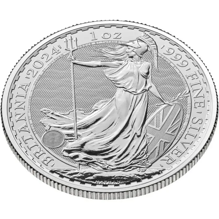 2024 Great Britain Silver Britannia £2 1 oz BU 1 Roll 25 Coin Tube #2