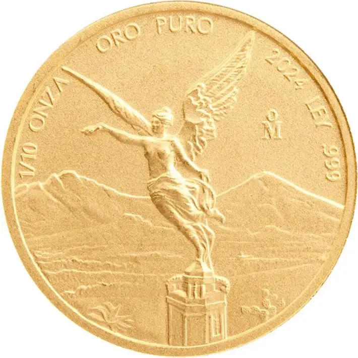 2024 Mexico Gold Libertad 1/10 oz 1/10 Onza - BU #1