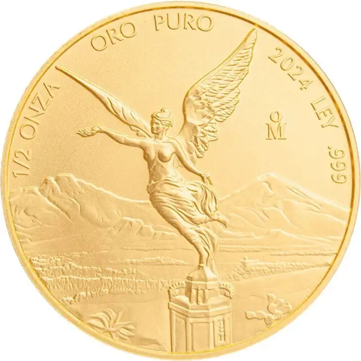 2024 Mexico Gold Libertad 1/2 oz 1/2 Onza - BU #1